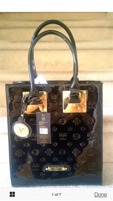 versace 1969 abbigliamento sportivo srl purse blue and gold